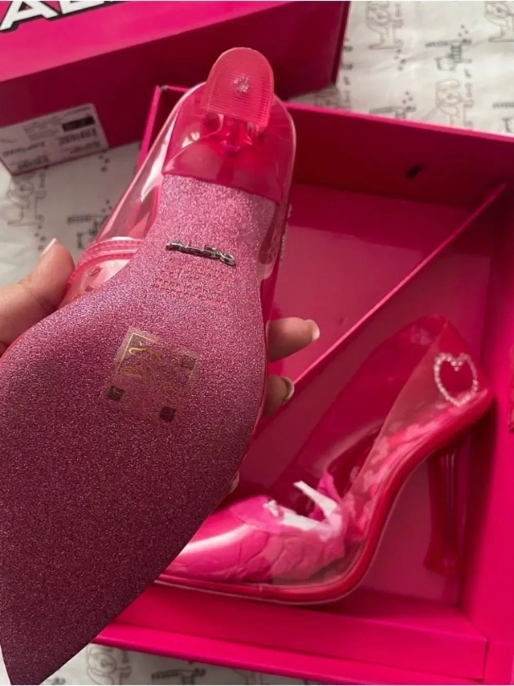 Aldo Barbie Barbiestessy Heels with Crystal Accents New in Box Size 8.5 - Picture 6 of 14